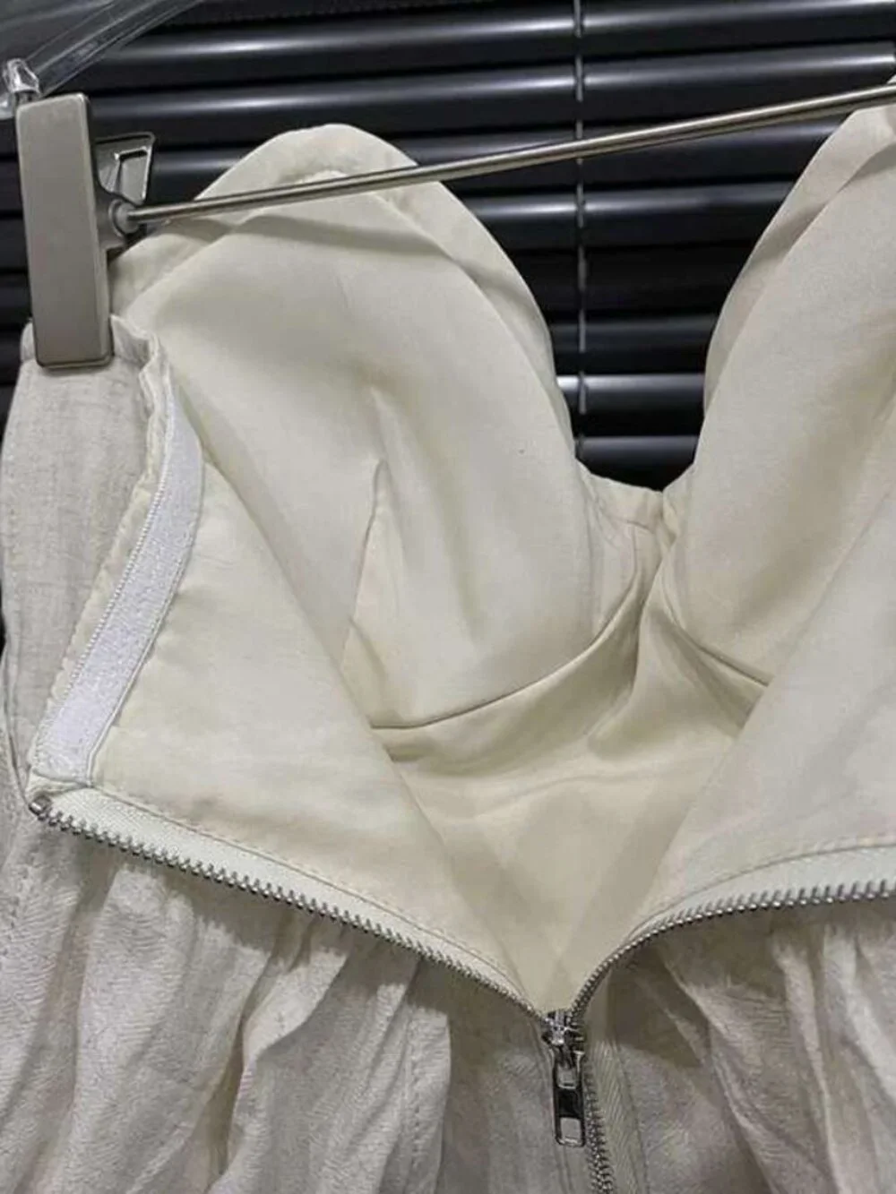 White Ruched Corset Top